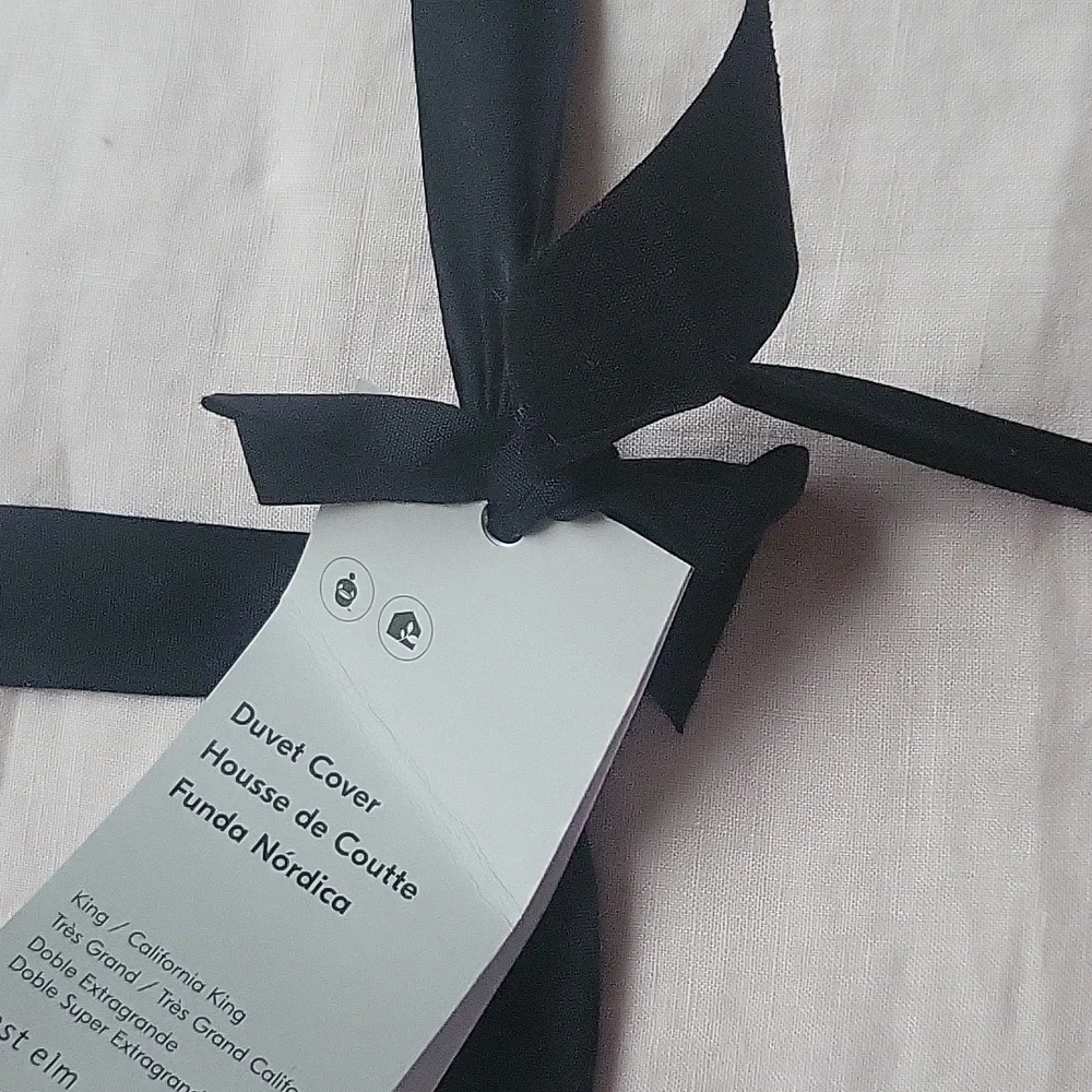 ❤️BUY 2 GET 1 FREE West Elm European Flax Linen Duvet,King